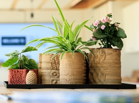 Biobased 3D-geprinte bloempotten