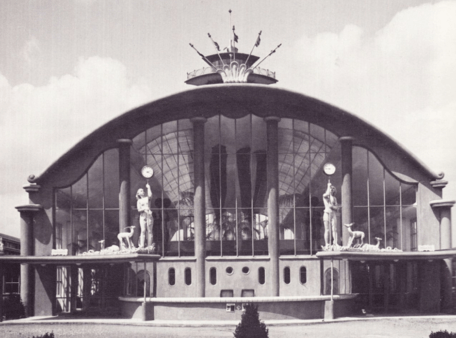 Oorspronkelijke vooraanzicht Rivierahal bij oplevering 1940