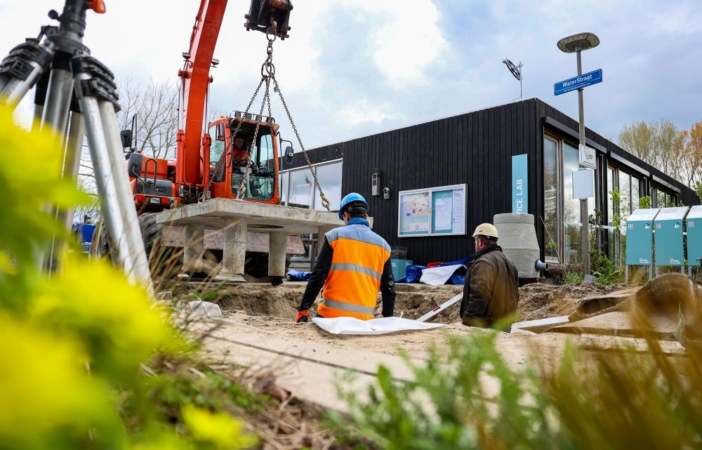 De aanleg van de watertafel van Trewatin op TGV